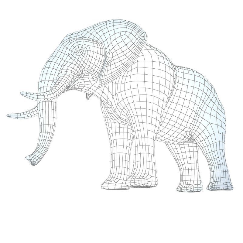 Рисование объёмного слона