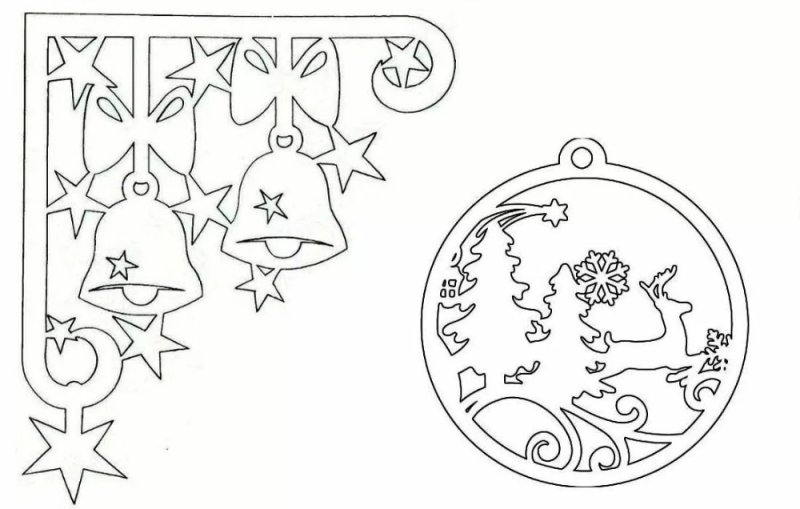 Новогодние вырезки для украшения окон