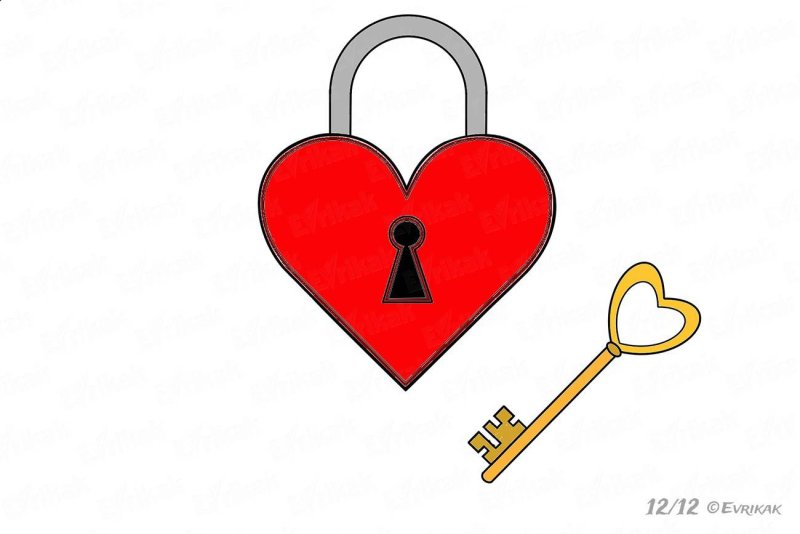 Замок и ключ рисунок