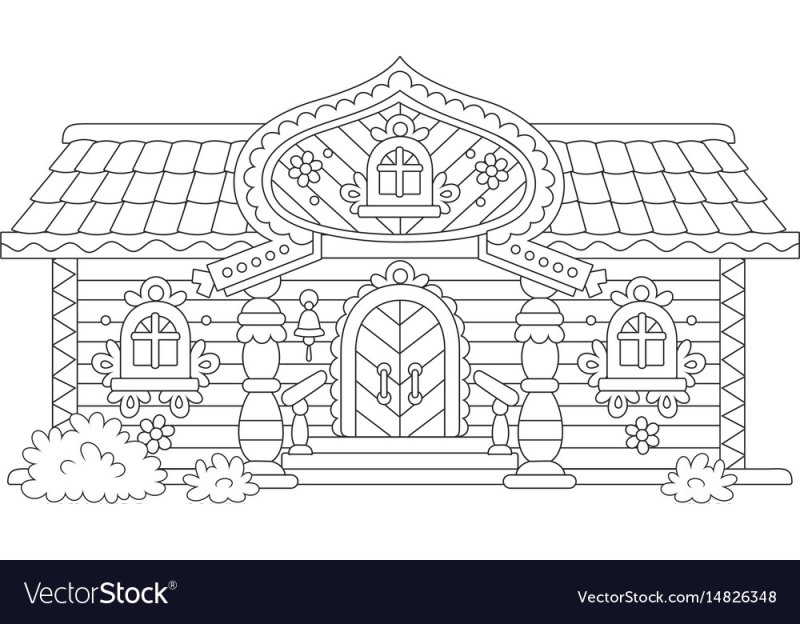 Рисование русской избы