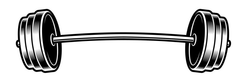 Штанга черно белая