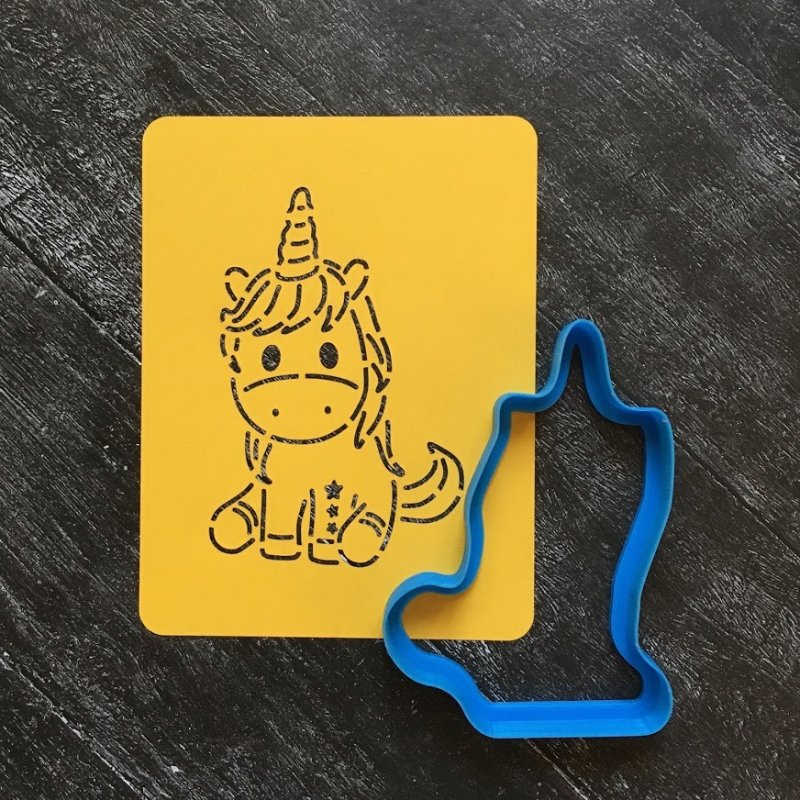 Единорог для имбирного печенья трафареты