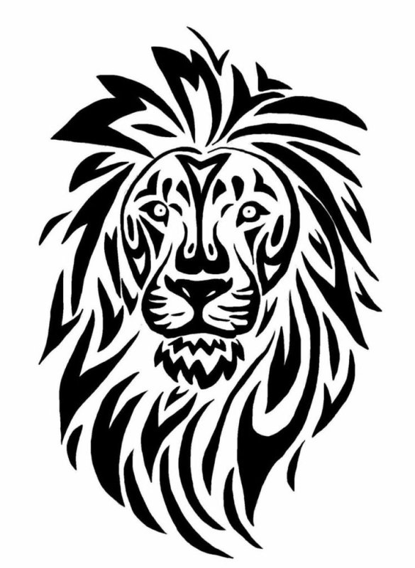 Тату трайбл Лев