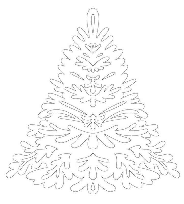Вытынанка елка