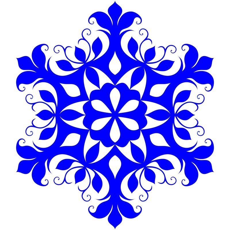 Снежинки голубые