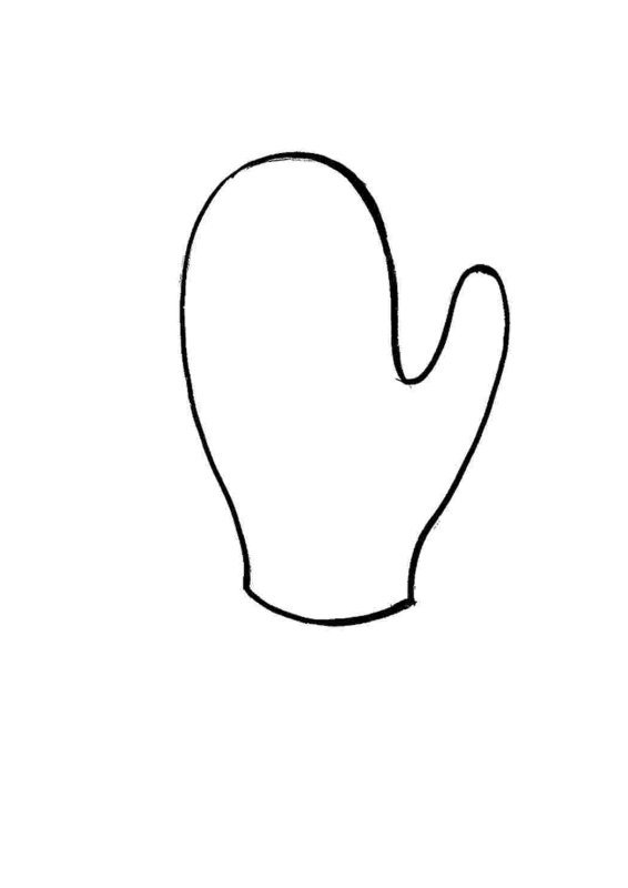 Варежки раскраска для детей