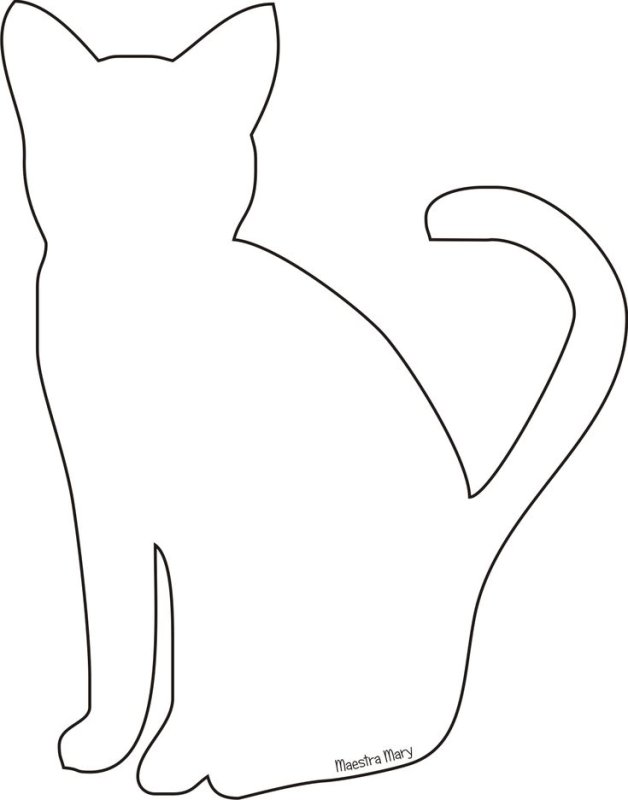 Кошка шаблон для вырезания