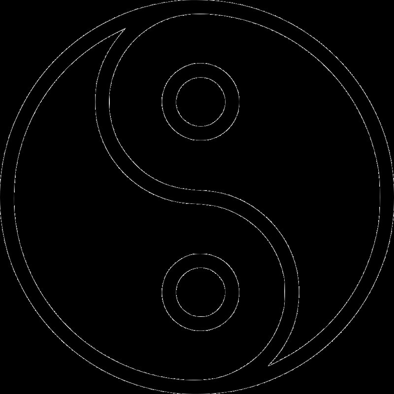 Черно белый знак