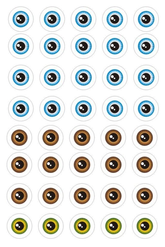 Трафареты глаз для поделок