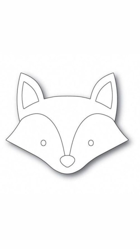 Мордочка лисы трафарет