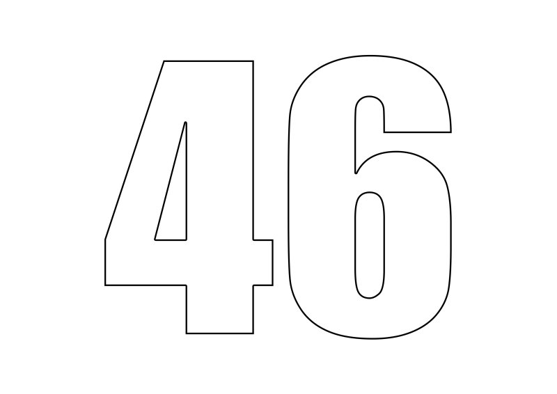 Трафарет для торта цифра