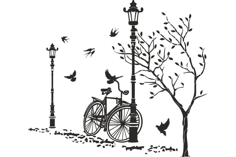 Уличный фонарь раскраска