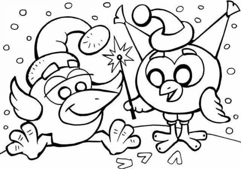 Раскраска Смешарики пин