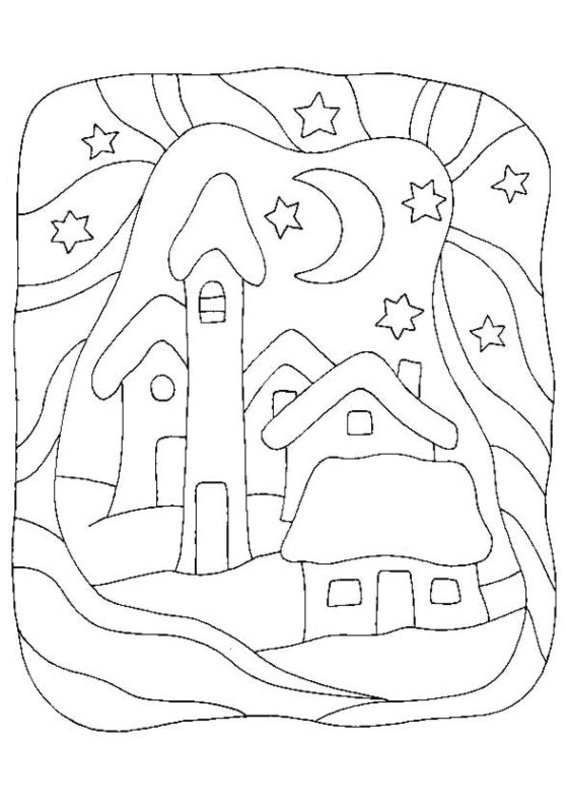 Новогодний витраж для детей