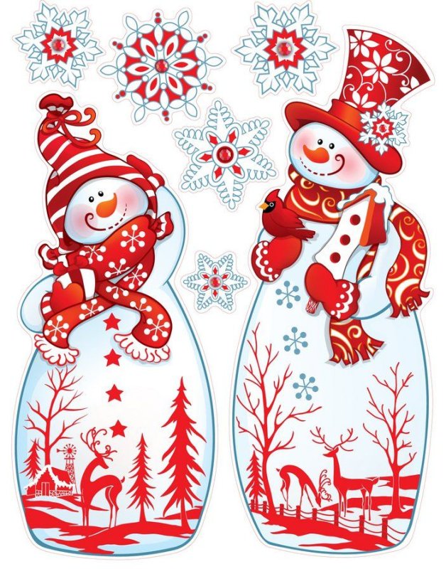 Новогодние наклейки