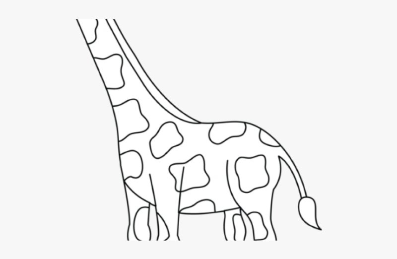 Трафарет жирафа для рисования