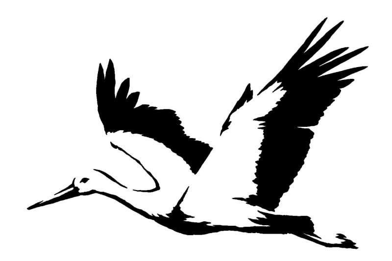 Журавли рисунки трафареты