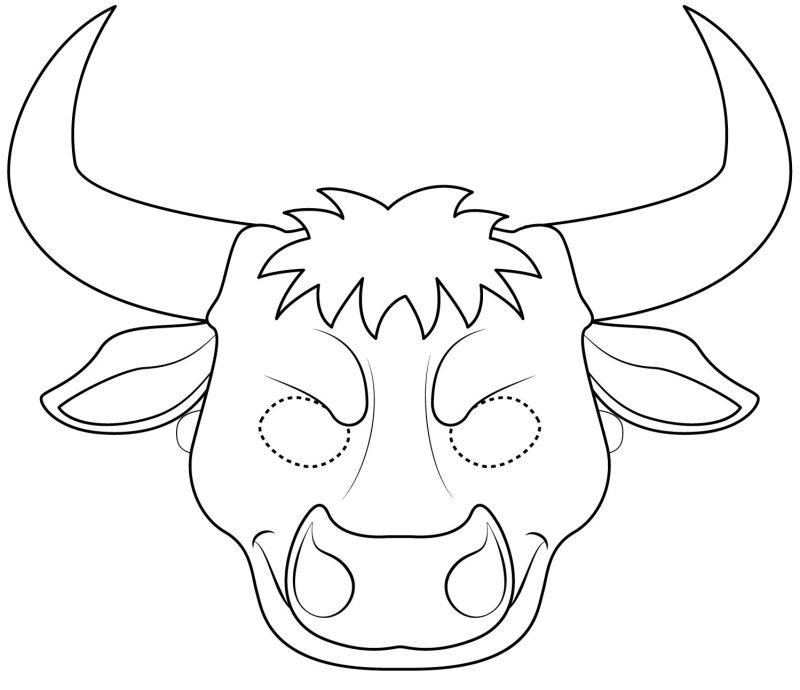 Маски быка новогодние