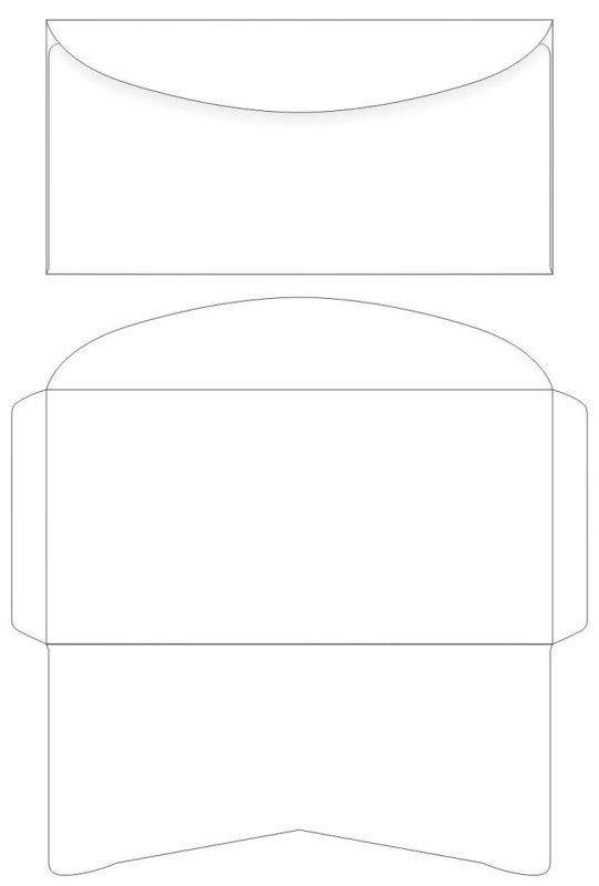 Трафарет конверта для денег