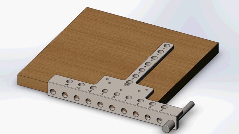 Мебельный кондуктор для сверления отверстий под конфирмат