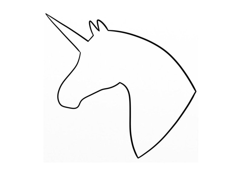 Голова единорога шаблон