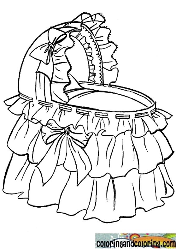 Колыбель раскраска для детей