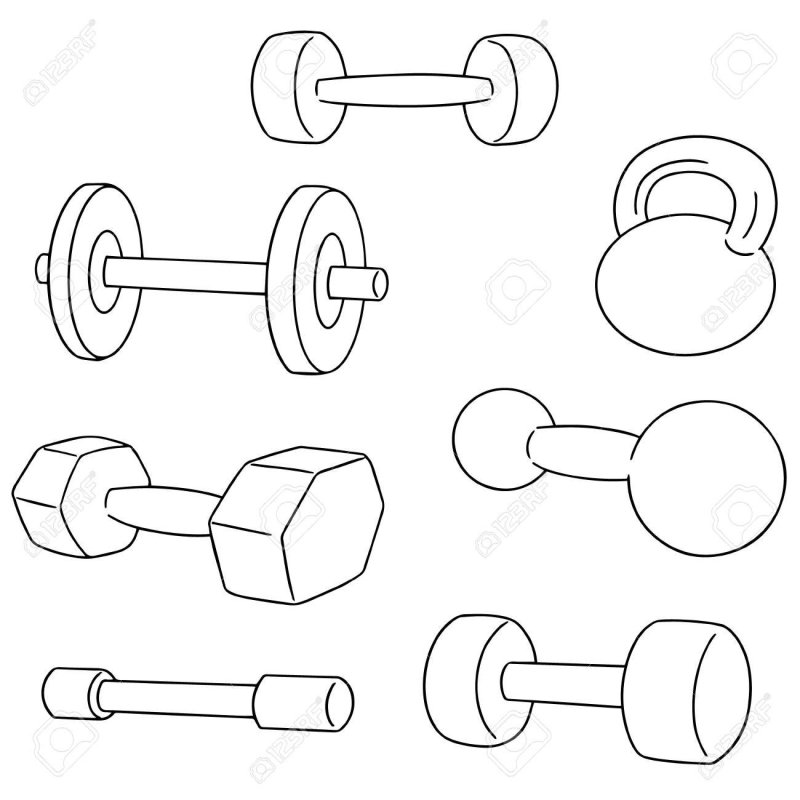 Спортинвентарь трафареты