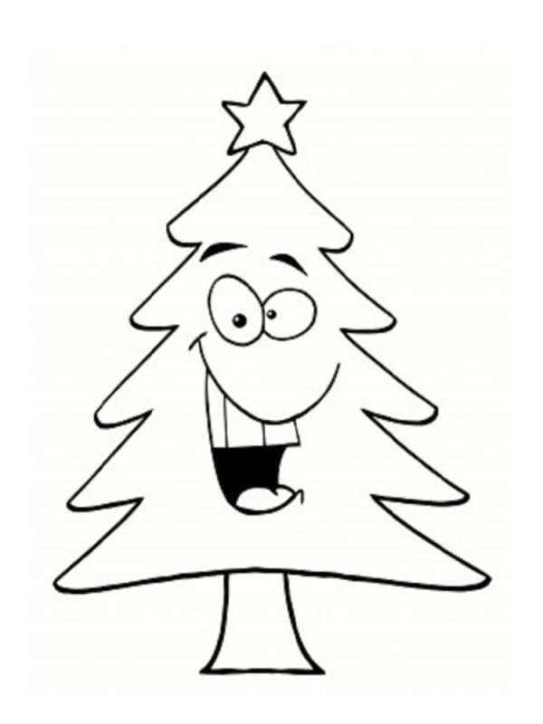 Новогодняя елка раскраска