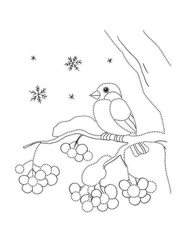 Зимняя раскраска