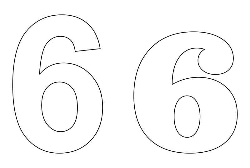 Красивая цифра 6