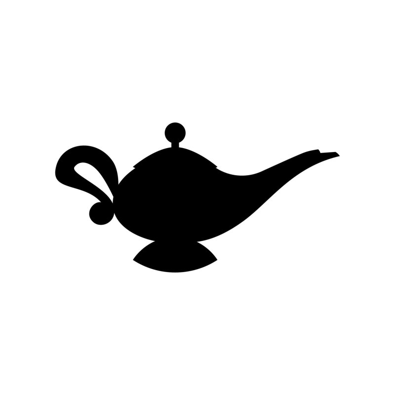 Лампа Аладдина силуэт