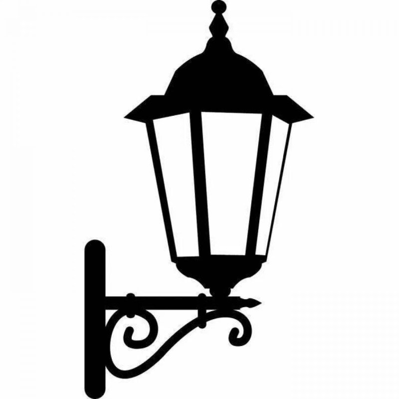 Уличный фонарь силуэт
