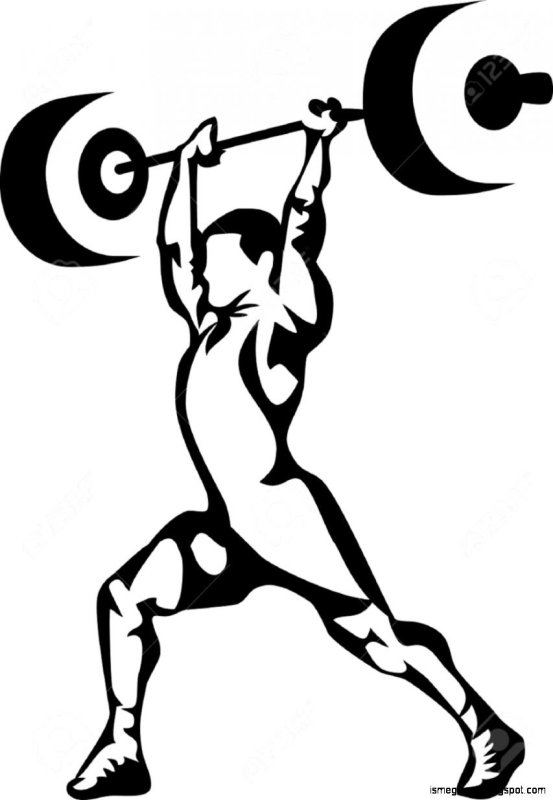 Силуэт тяжелоатлета