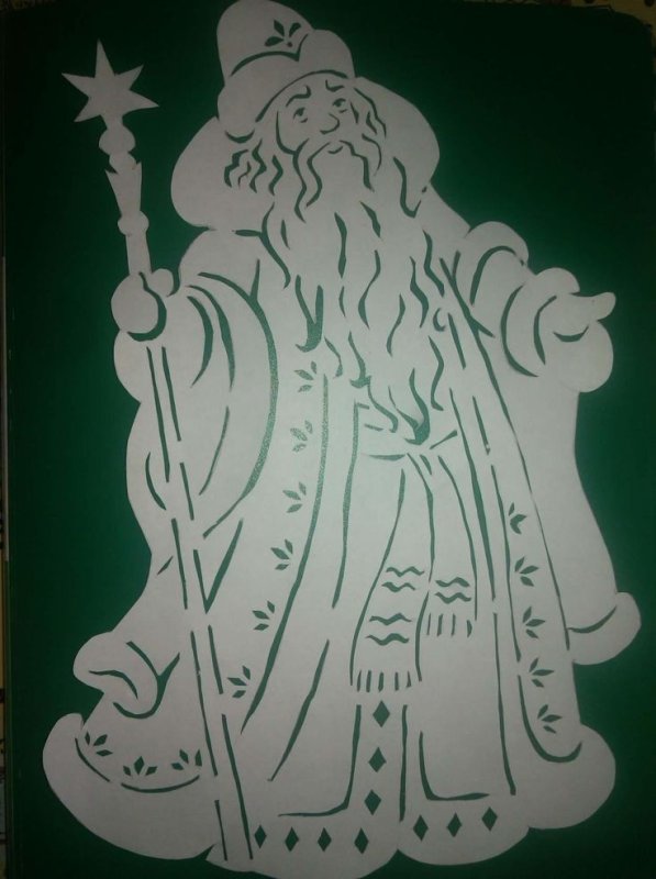 Вытынанка дед Мороз