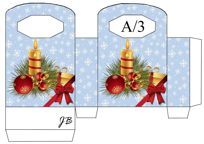 Развёртка коробочки для подарка