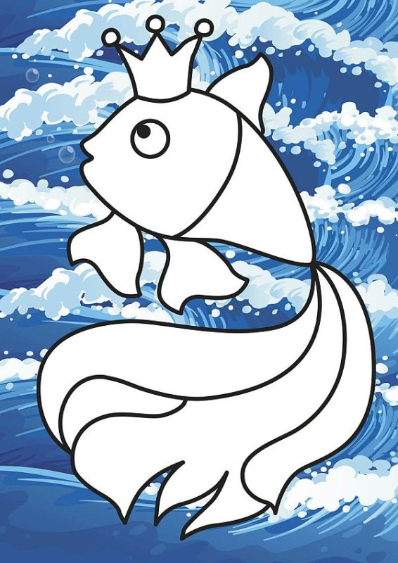 Рыбка для раскрашивания пластилином