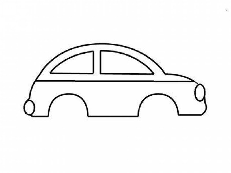 Шаблон машина без колес