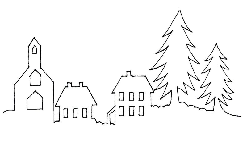 Трафареты на окна новогодние