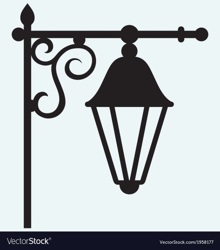 Фонарный столб силуэт