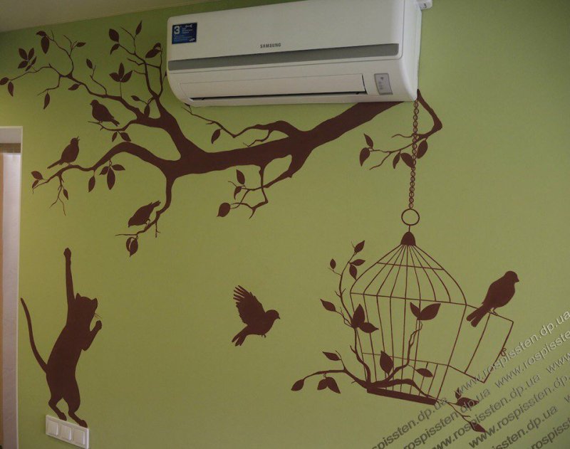 Рисунок на стене своими руками