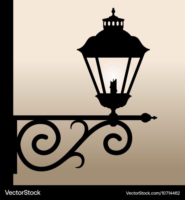 Уличный фонарь силуэт
