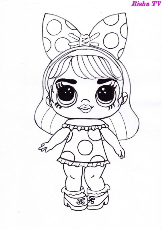 Кукла ЛОЛ Алиса раскраска
