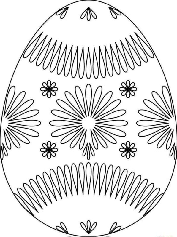 Пасхальное яйцо раскраска