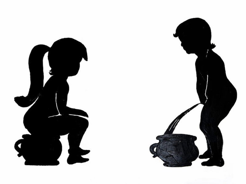 Писающий мальчик силуэт