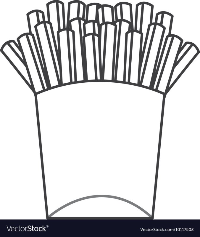 Раскраска картошка фри макдональдс