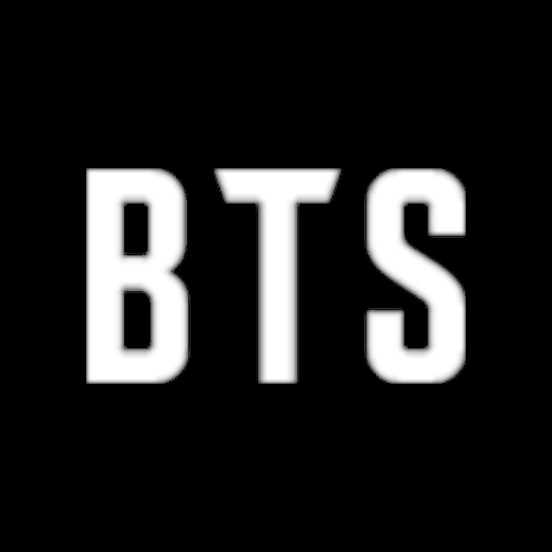 БТС черно белая эмблема