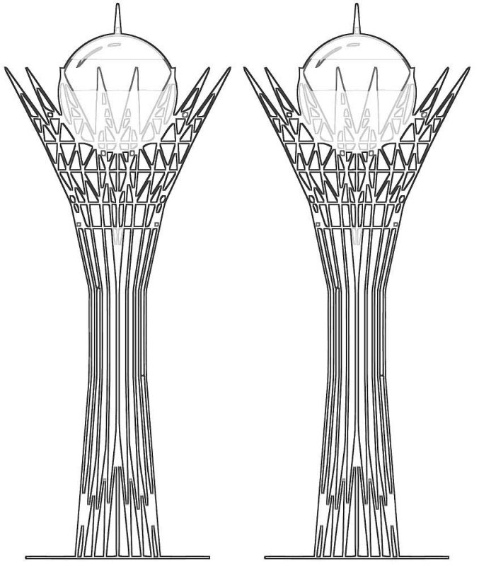 Байтерек Астана рисунок