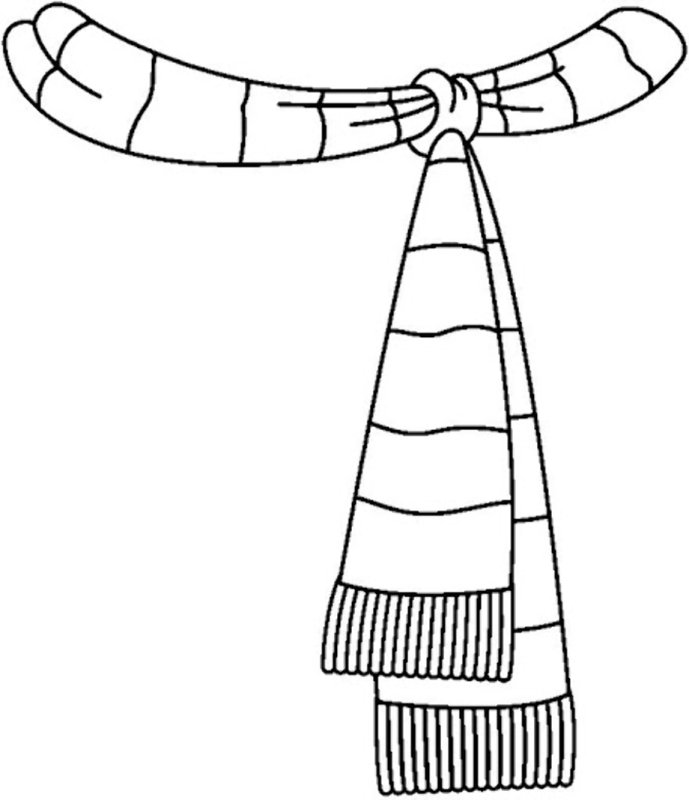 Раскраска шарфик для малышей