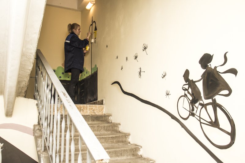 Разрисовать стены в подъезде