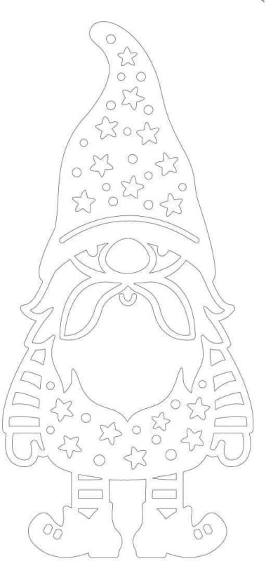 Новогодние гномики вырезалки на окна